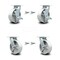 Service Caster 6 Inch Semi Steel Caster Set with Roller Bearings 4 Swivel Lock 2 Brake SCC SCC-30CS620-SSR-TLB-BSL-2-BSL-2 - alternate 1